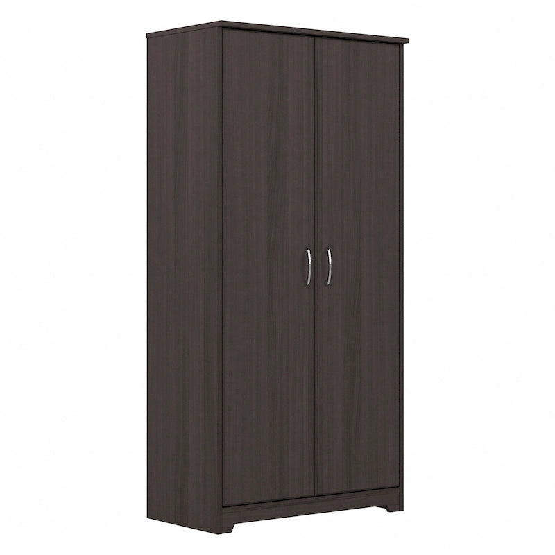 Armadietto alto a 2 ante con ripiani regolabili White / Ash Gray / Heather Gray / Modern Gray / Reclaimed Pine / Modern Walnut / Harvest Cherry / Espresso Oak per 1 persona