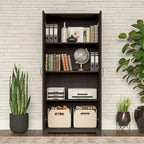 Armadietto alto a 2 ante con ripiani regolabili White / Ash Gray / Heather Gray / Modern Gray / Reclaimed Pine / Modern Walnut / Harvest Cherry / Espresso Oak per 1 persona