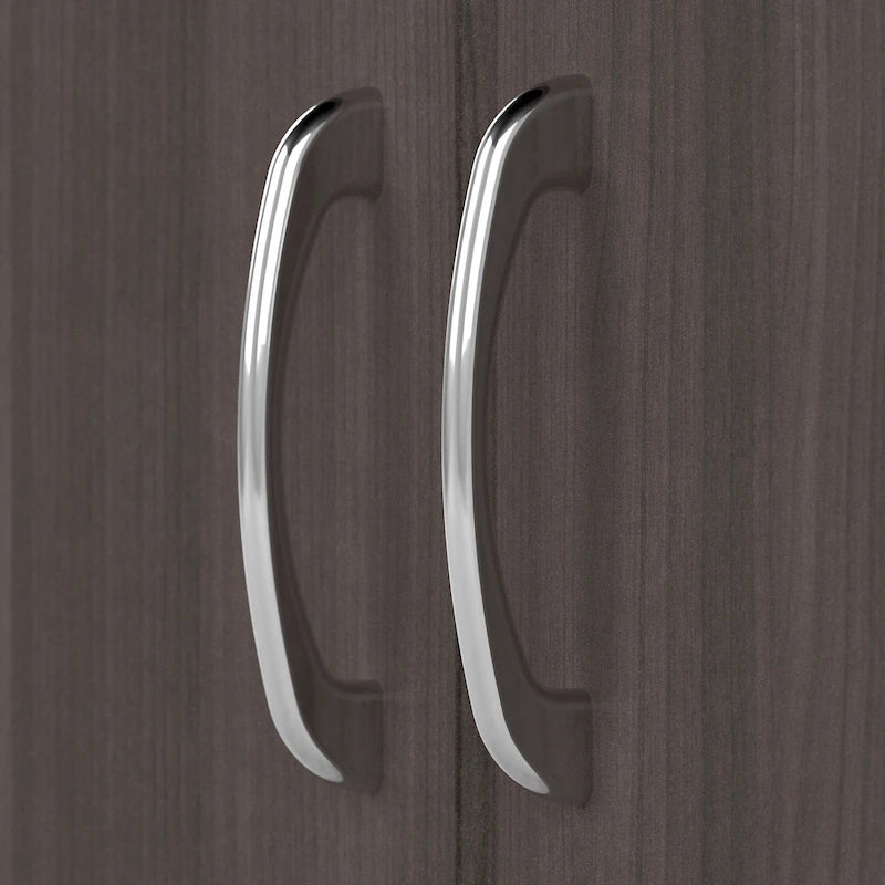 Armadietto alto a 2 ante con ripiani regolabili White / Ash Gray / Heather Gray / Modern Gray / Reclaimed Pine / Modern Walnut / Harvest Cherry / Espresso Oak per 1 persona