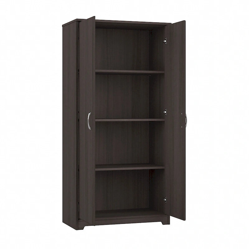 Armadietto alto a 2 ante con ripiani regolabili White / Ash Gray / Heather Gray / Modern Gray / Reclaimed Pine / Modern Walnut / Harvest Cherry / Espresso Oak per 1 persona