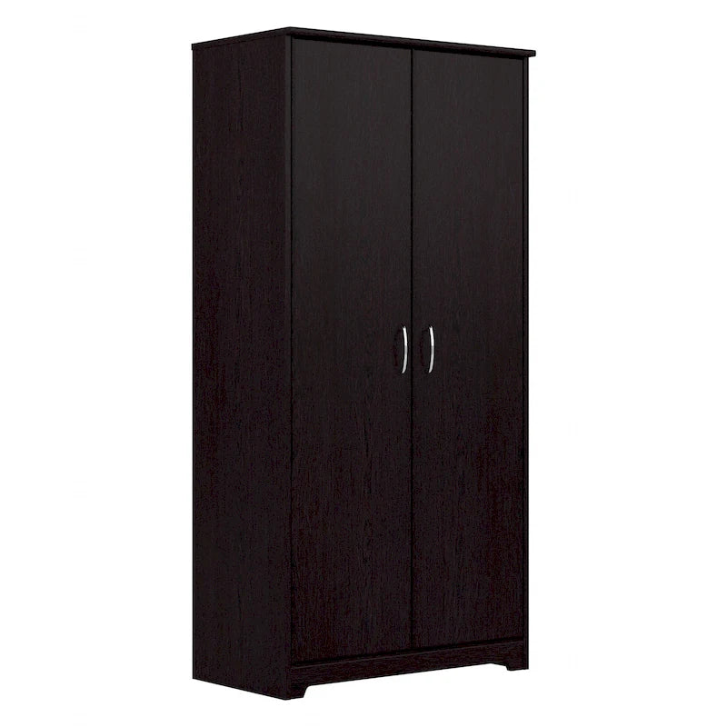 Armadietto alto a 2 ante con ripiani regolabili White / Ash Gray / Heather Gray / Modern Gray / Reclaimed Pine / Modern Walnut / Harvest Cherry / Espresso Oak per 1 persona