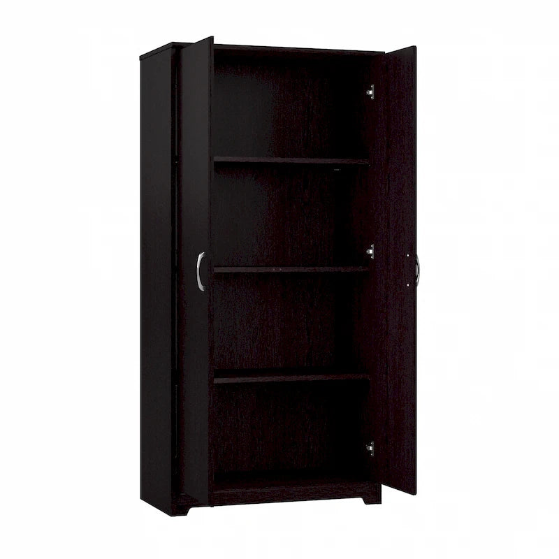 Armadietto alto a 2 ante con ripiani regolabili White / Ash Gray / Heather Gray / Modern Gray / Reclaimed Pine / Modern Walnut / Harvest Cherry / Espresso Oak per 1 persona