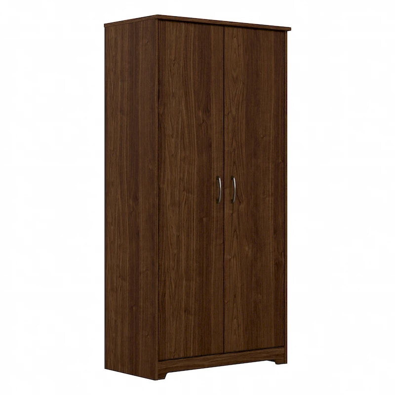 Armadietto alto a 2 ante con ripiani regolabili White / Ash Gray / Heather Gray / Modern Gray / Reclaimed Pine / Modern Walnut / Harvest Cherry / Espresso Oak per 1 persona