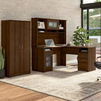 Armadietto alto a 2 ante con ripiani regolabili White / Ash Gray / Heather Gray / Modern Gray / Reclaimed Pine / Modern Walnut / Harvest Cherry / Espresso Oak per 1 persona
