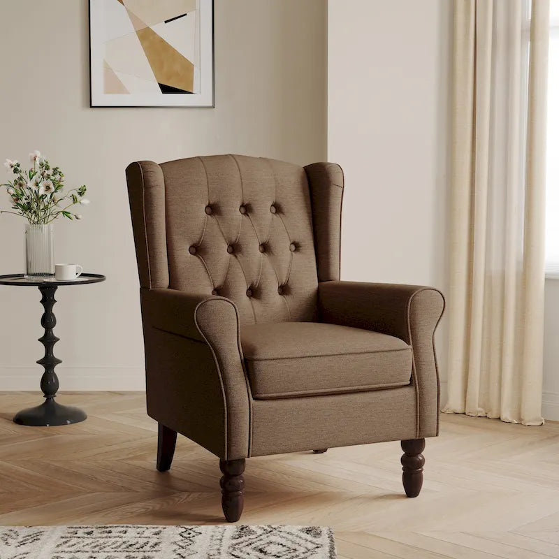 Poltrona a pozzetto in velluto trapuntato Beige / Grigio chiaro / Marrone / Verde / Nero Blu / Tortora / Marrone-Pelle / Nero-Pelle / Grigio per 1 persona