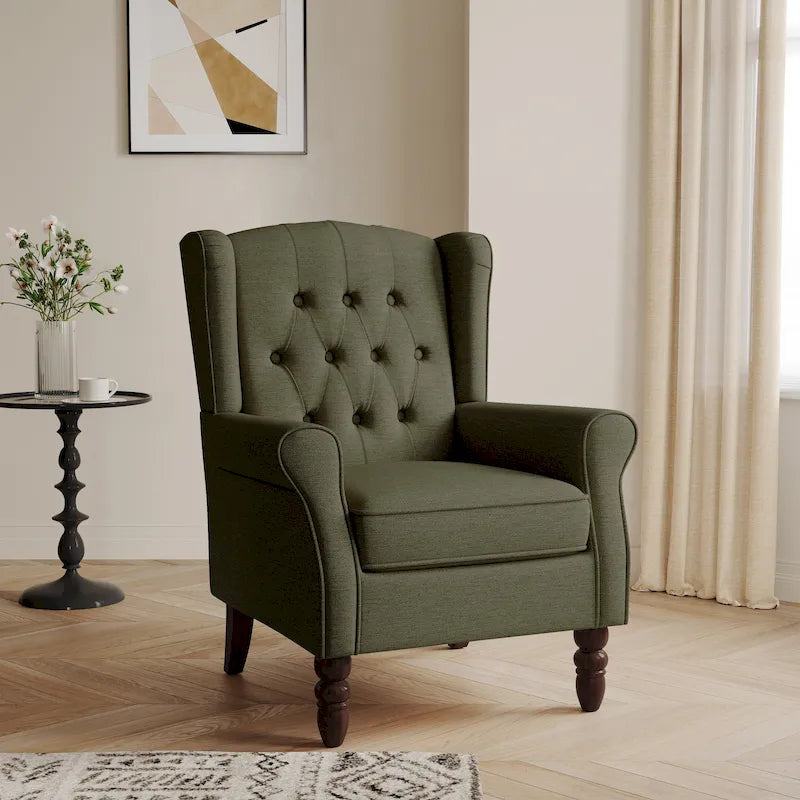 Poltrona a pozzetto in velluto trapuntato Beige / Grigio chiaro / Marrone / Verde / Nero Blu / Tortora / Marrone-Pelle / Nero-Pelle / Grigio per 1 persona