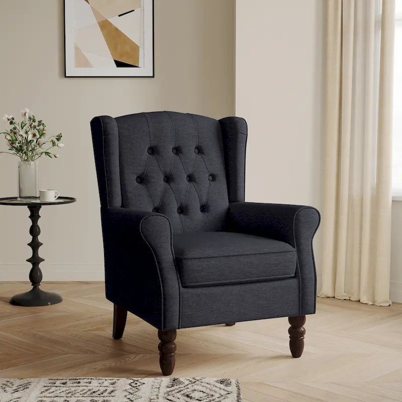 Poltrona a pozzetto in velluto trapuntato Beige / Grigio chiaro / Marrone / Verde / Nero Blu / Tortora / Marrone-Pelle / Nero-Pelle / Grigio per 1 persona