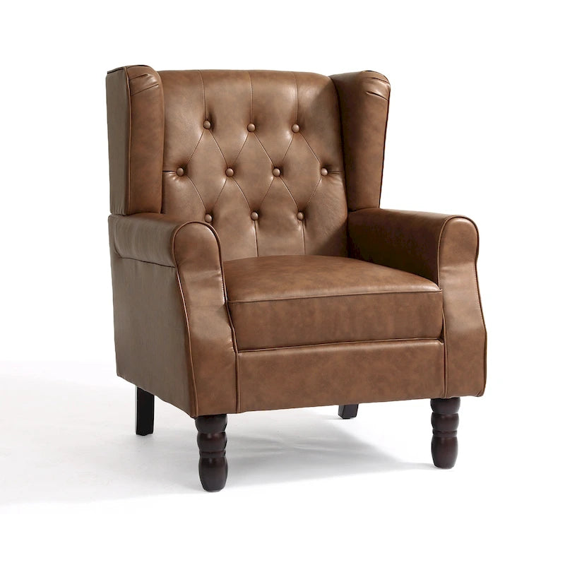 Poltrona a pozzetto in velluto trapuntato Beige / Grigio chiaro / Marrone / Verde / Nero Blu / Tortora / Marrone-Pelle / Nero-Pelle / Grigio per 1 persona