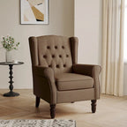 Poltrona a pozzetto in velluto trapuntato Beige / Grigio chiaro / Marrone / Verde / Nero Blu / Tortora / Marrone-Pelle / Nero-Pelle / Grigio per 1 persona