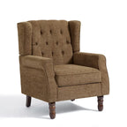 Poltrona a pozzetto in velluto trapuntato Beige / Grigio chiaro / Marrone / Verde / Nero Blu / Tortora / Marrone-Pelle / Nero-Pelle / Grigio per 1 persona
