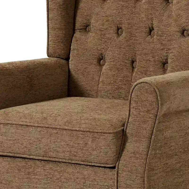 Poltrona a pozzetto in velluto trapuntato Beige / Grigio chiaro / Marrone / Verde / Nero Blu / Tortora / Marrone-Pelle / Nero-Pelle / Grigio per 1 persona