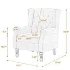 Poltrona a pozzetto in velluto trapuntato Beige / Grigio chiaro / Marrone / Verde / Nero Blu / Tortora / Marrone-Pelle / Nero-Pelle / Grigio per 1 persona