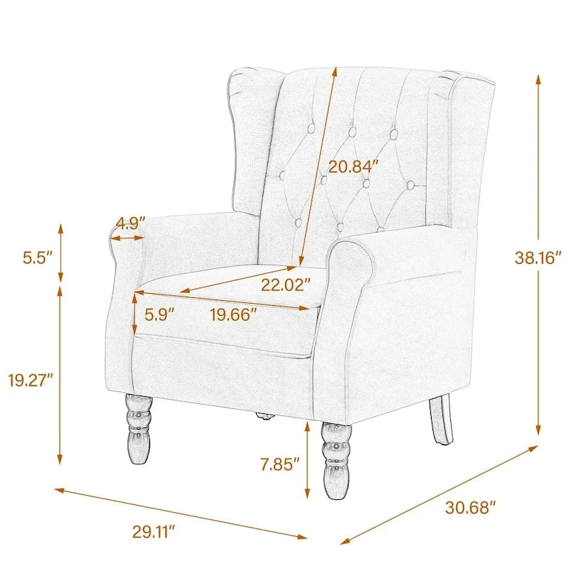 Poltrona a pozzetto in velluto trapuntato Beige / Grigio chiaro / Marrone / Verde / Nero Blu / Tortora / Marrone-Pelle / Nero-Pelle / Grigio per 1 persona