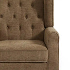 Poltrona a pozzetto in velluto trapuntato Beige / Grigio chiaro / Marrone / Verde / Nero Blu / Tortora / Marrone-Pelle / Nero-Pelle / Grigio per 1 persona