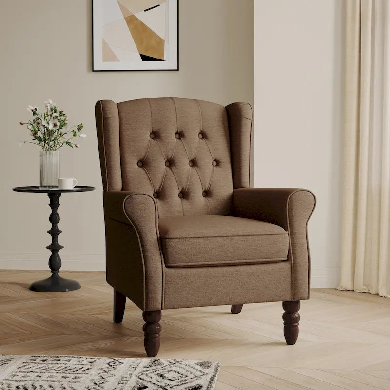 Poltrona a pozzetto in velluto trapuntato Beige / Grigio chiaro / Marrone / Verde / Nero Blu / Tortora / Marrone-Pelle / Nero-Pelle / Grigio per 1 persona