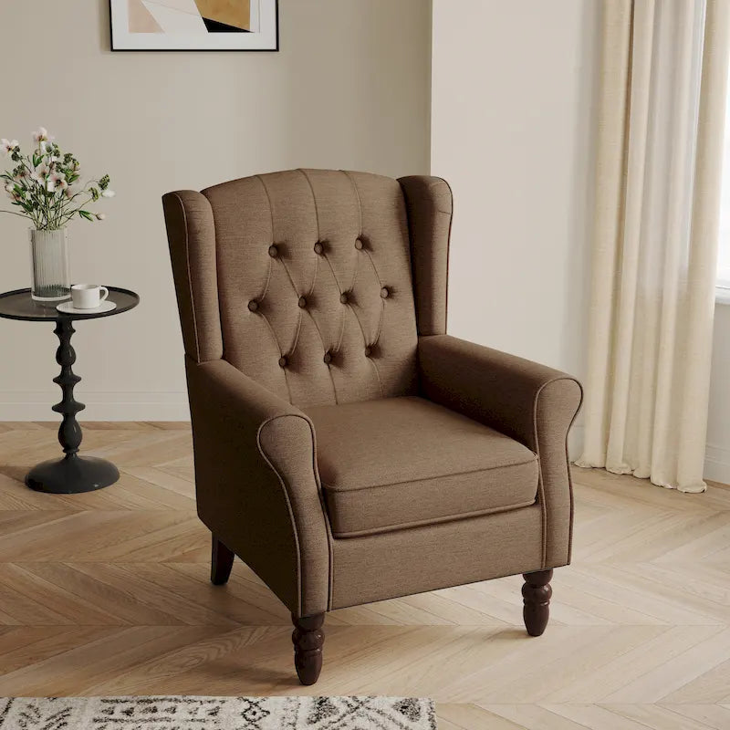 Poltrona a pozzetto in velluto trapuntato Beige / Grigio chiaro / Marrone / Verde / Nero Blu / Tortora / Marrone-Pelle / Nero-Pelle / Grigio per 1 persona