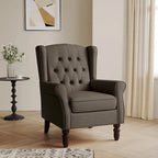 Poltrona a pozzetto in velluto trapuntato Beige / Grigio chiaro / Marrone / Verde / Nero Blu / Tortora / Marrone-Pelle / Nero-Pelle / Grigio per 1 persona