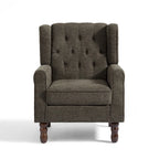 Poltrona a pozzetto in velluto trapuntato Beige / Grigio chiaro / Marrone / Verde / Nero Blu / Tortora / Marrone-Pelle / Nero-Pelle / Grigio per 1 persona