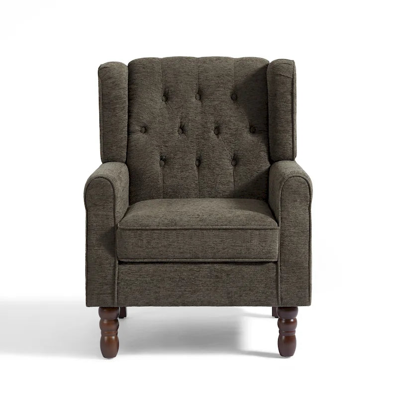 Poltrona a pozzetto in velluto trapuntato Beige / Grigio chiaro / Marrone / Verde / Nero Blu / Tortora / Marrone-Pelle / Nero-Pelle / Grigio per 1 persona
