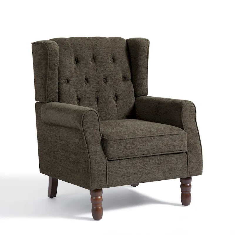 Poltrona a pozzetto in velluto trapuntato Beige / Grigio chiaro / Marrone / Verde / Nero Blu / Tortora / Marrone-Pelle / Nero-Pelle / Grigio per 1 persona