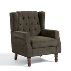 Poltrona a pozzetto in velluto trapuntato Beige / Grigio chiaro / Marrone / Verde / Nero Blu / Tortora / Marrone-Pelle / Nero-Pelle / Grigio per 1 persona