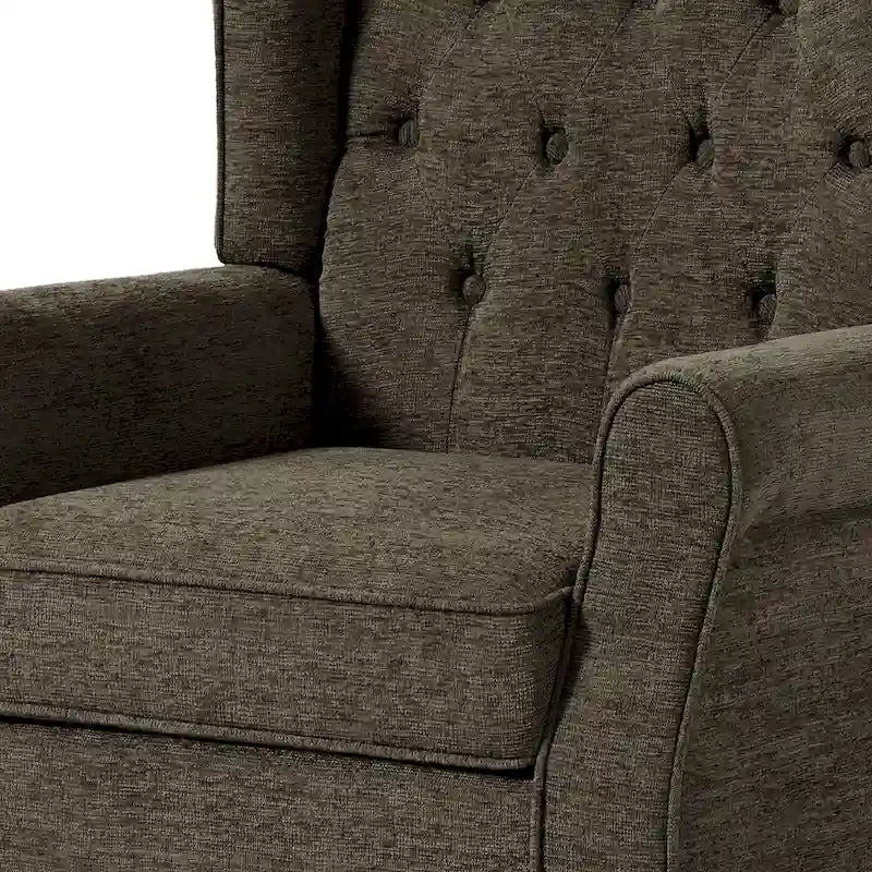 Poltrona a pozzetto in velluto trapuntato Beige / Grigio chiaro / Marrone / Verde / Nero Blu / Tortora / Marrone-Pelle / Nero-Pelle / Grigio per 1 persona