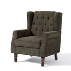 Poltrona a pozzetto in velluto trapuntato Beige / Grigio chiaro / Marrone / Verde / Nero Blu / Tortora / Marrone-Pelle / Nero-Pelle / Grigio per 1 persona