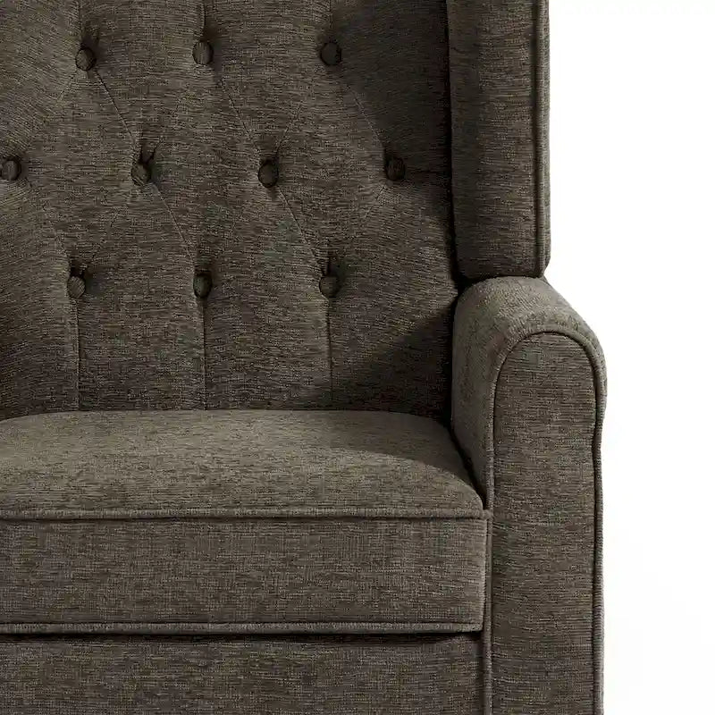 Poltrona a pozzetto in velluto trapuntato Beige / Grigio chiaro / Marrone / Verde / Nero Blu / Tortora / Marrone-Pelle / Nero-Pelle / Grigio per 1 persona