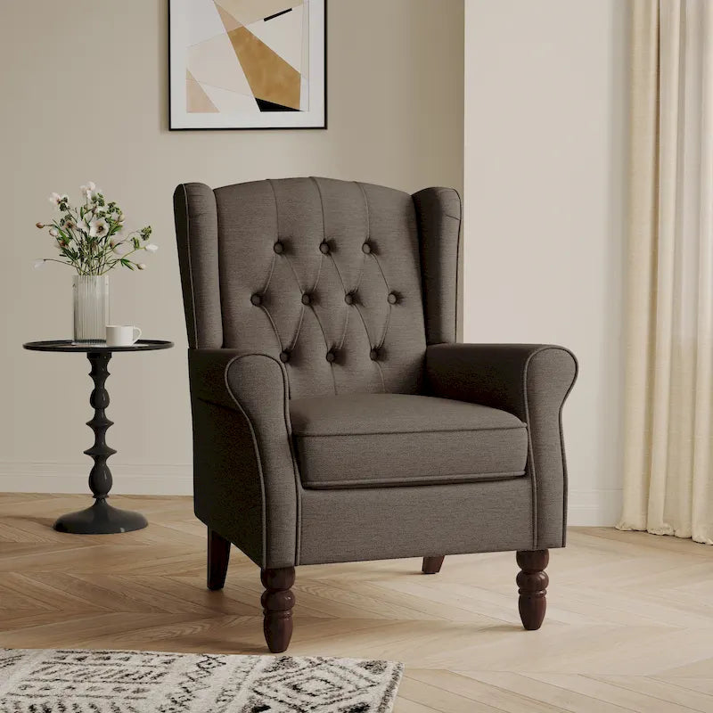 Poltrona a pozzetto in velluto trapuntato Beige / Grigio chiaro / Marrone / Verde / Nero Blu / Tortora / Marrone-Pelle / Nero-Pelle / Grigio per 1 persona