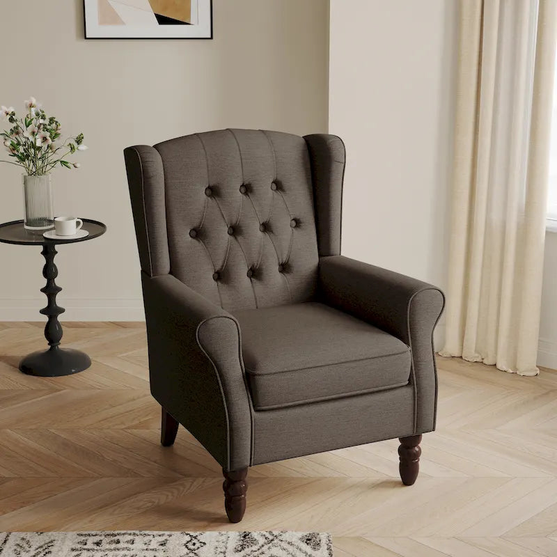 Poltrona a pozzetto in velluto trapuntato Beige / Grigio chiaro / Marrone / Verde / Nero Blu / Tortora / Marrone-Pelle / Nero-Pelle / Grigio per 1 persona