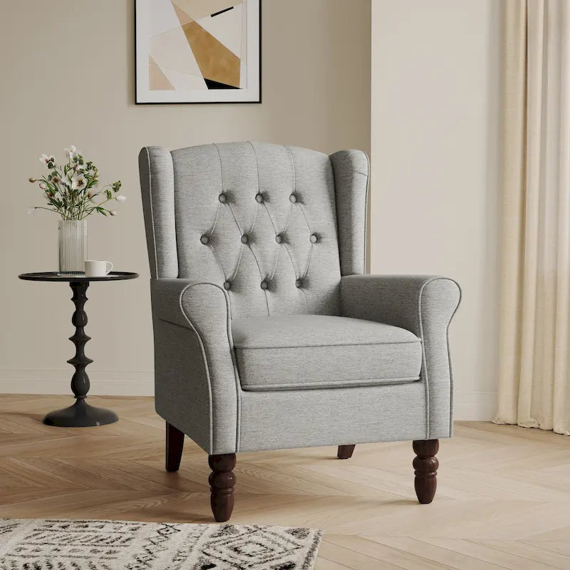 Poltrona a pozzetto in velluto trapuntato Beige / Grigio chiaro / Marrone / Verde / Nero Blu / Tortora / Marrone-Pelle / Nero-Pelle / Grigio per 1 persona