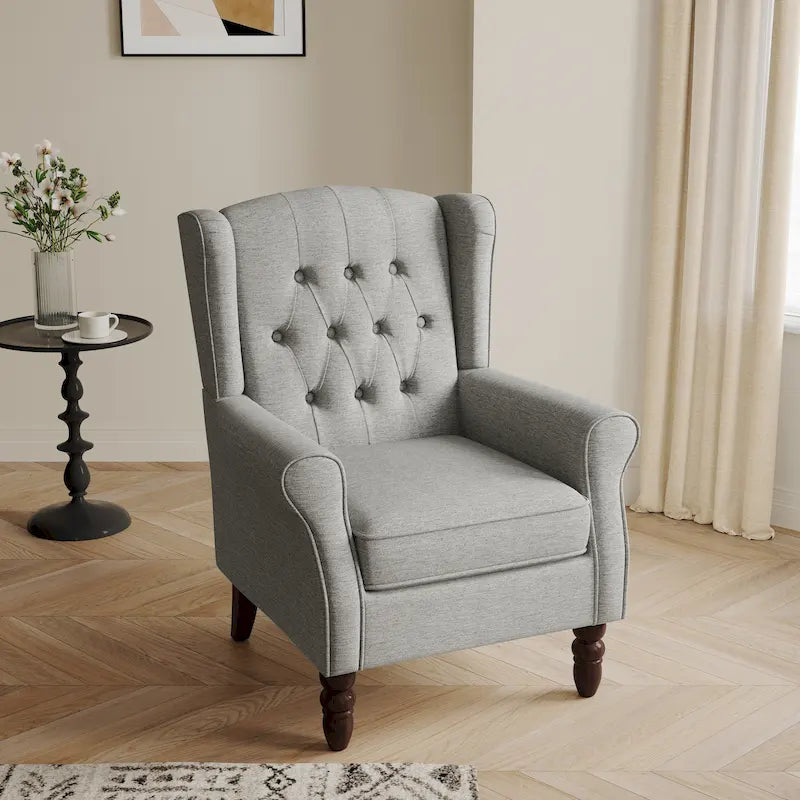 Poltrona a pozzetto in velluto trapuntato Beige / Grigio chiaro / Marrone / Verde / Nero Blu / Tortora / Marrone-Pelle / Nero-Pelle / Grigio per 1 persona