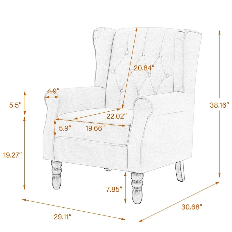 Poltrona a pozzetto in velluto trapuntato Beige / Grigio chiaro / Marrone / Verde / Nero Blu / Tortora / Marrone-Pelle / Nero-Pelle / Grigio per 1 persona