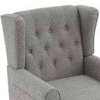 Poltrona a pozzetto in velluto trapuntato Beige / Grigio chiaro / Marrone / Verde / Nero Blu / Tortora / Marrone-Pelle / Nero-Pelle / Grigio per 1 persona