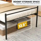 Letto a piattaforma singolo in metallo nero/argento con testiera e pediera