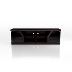 Mobile TV contemporaneo espresso con contenitore, adatto a TV fino a 68"