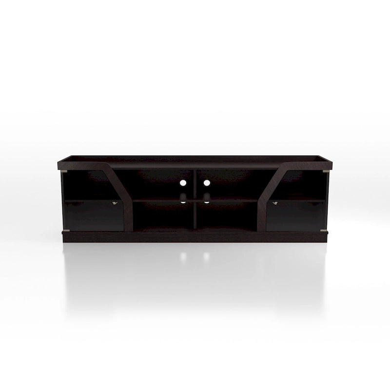 Mobile TV contemporaneo espresso con contenitore, adatto a TV fino a 68"