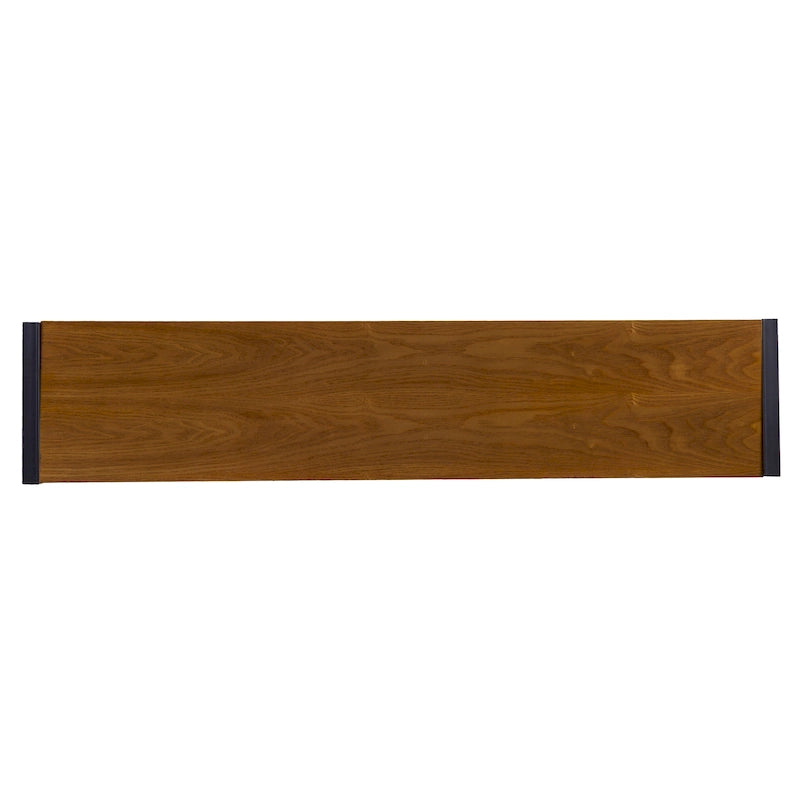 Rovere Bruciato / Grigio Invecchiato / Tabacco Scuro / Grigio Moka / Tavolino Consolle Industriale Stretto Nero in MDF per 1 Persona