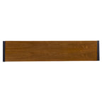 Rovere Bruciato / Grigio Invecchiato / Tabacco Scuro / Grigio Moka / Tavolino Consolle Industriale Stretto Nero in MDF per 1 Persona