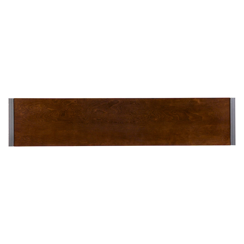 Rovere Bruciato / Grigio Invecchiato / Tabacco Scuro / Grigio Moka / Tavolino Consolle Industriale Stretto Nero in MDF per 1 Persona