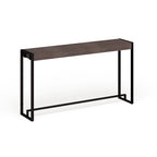 Rovere Bruciato / Grigio Invecchiato / Tabacco Scuro / Grigio Moka / Tavolino Consolle Industriale Stretto Nero in MDF per 1 Persona