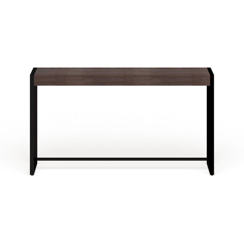 Rovere Bruciato / Grigio Invecchiato / Tabacco Scuro / Grigio Moka / Tavolino Consolle Industriale Stretto Nero in MDF per 1 Persona