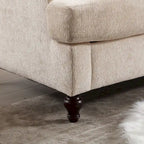 Divanetto moderno in ciniglia beige / nero / arancio scuro / grigio / rosso vino / verde smeraldo per 2 persone