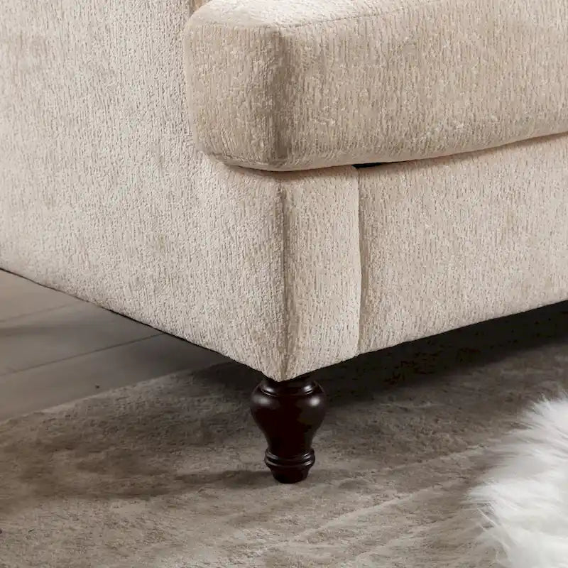 Divanetto moderno in ciniglia beige / nero / arancio scuro / grigio / rosso vino / verde smeraldo per 2 persone