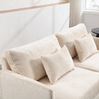 Divanetto moderno in ciniglia beige / nero / arancio scuro / grigio / rosso vino / verde smeraldo per 2 persone