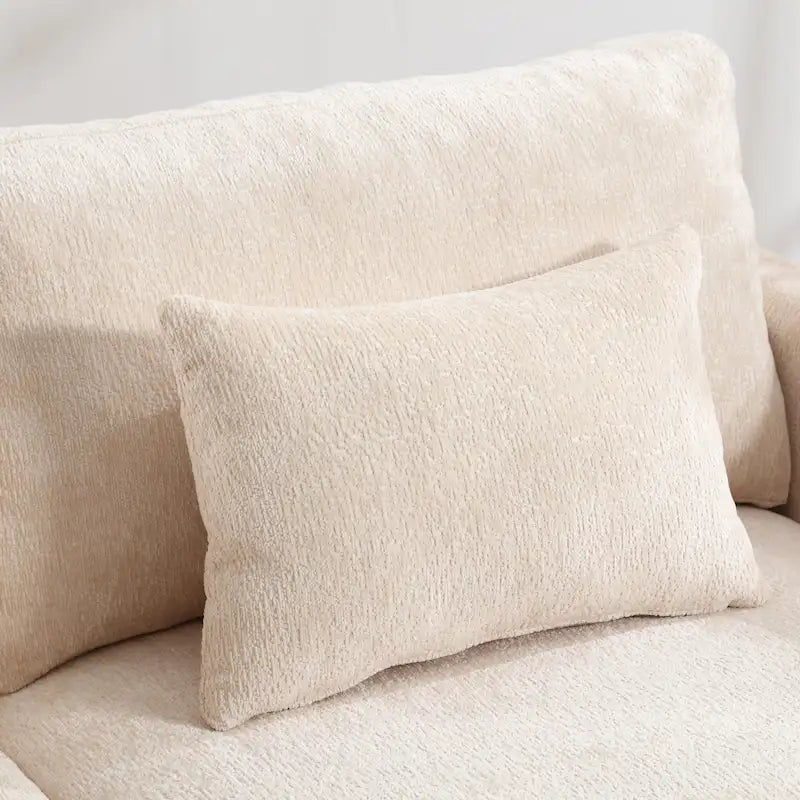 Divanetto moderno in ciniglia beige / nero / arancio scuro / grigio / rosso vino / verde smeraldo per 2 persone