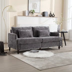 Divanetto moderno in ciniglia beige / nero / arancio scuro / grigio / rosso vino / verde smeraldo per 2 persone