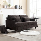 Divanetto moderno in ciniglia beige / nero / arancio scuro / grigio / rosso vino / verde smeraldo per 2 persone