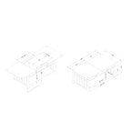 Tavolino da caffè con piano sollevabile stile Mission in legno di gomma grigio antico/rovere scuro con ripiano inferiore per 1 persona