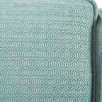 Poltrona girevole a 360° per 1 persona, in ciniglia crema/verde acqua tenue/grigia